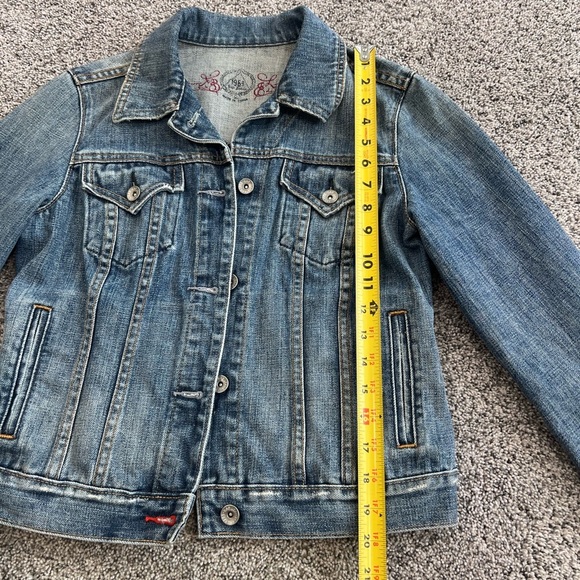 Gap 1969 Women’s Distressed Tucker Denim Jacket 100% Cotton Fall ‘06 Size Small - Picture 3 of 11